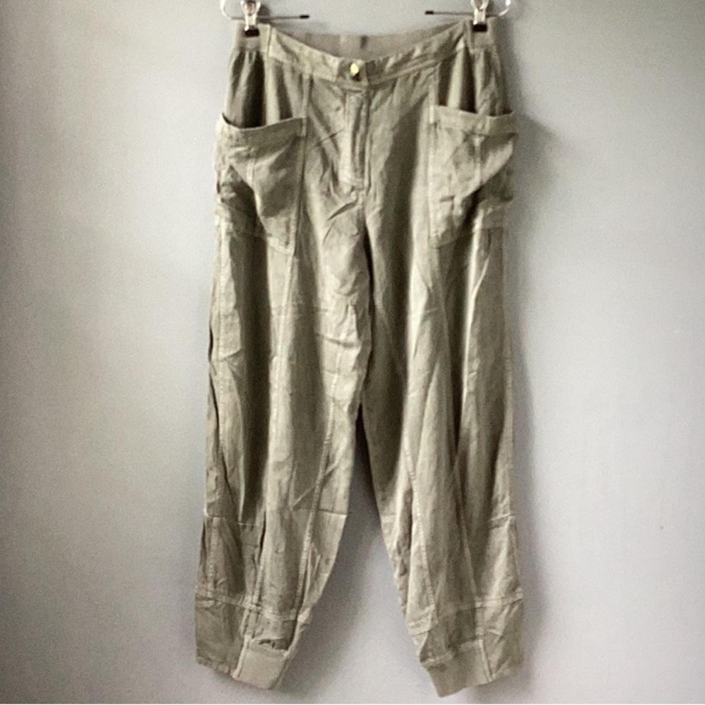 Anthropologie Olive Green Track Jogger Pants - Picture 6 of 15